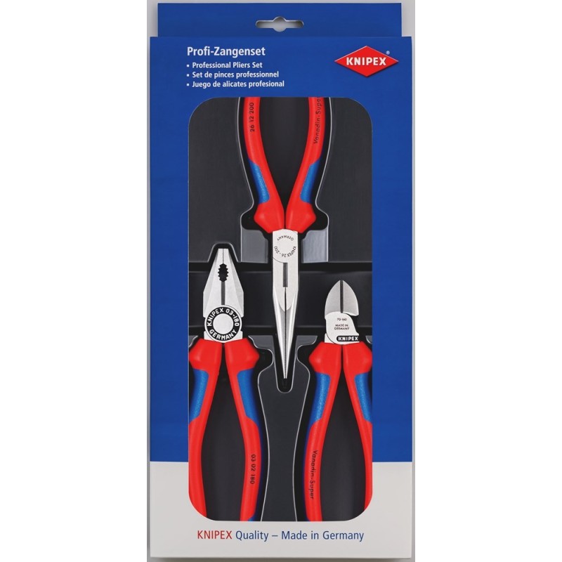 KNIPEX 00 20 11 three-piece pliers assembly set