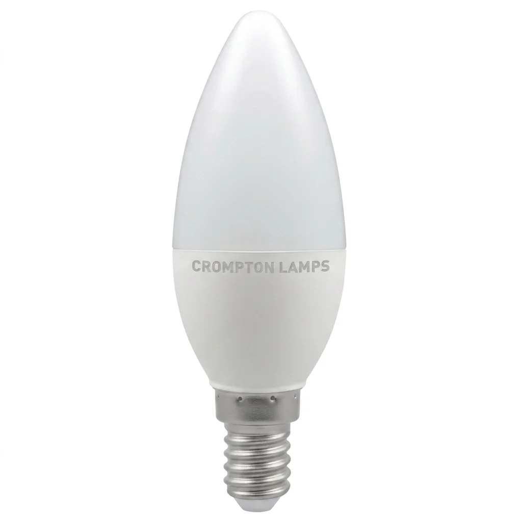 Crompton LED opal candle lamp, 5.5 W, 2700 K, SES