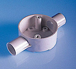 20 mm two-way PVC conduit box
