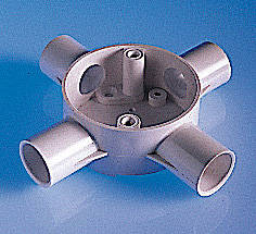 20 mm four-way PVC conduit box