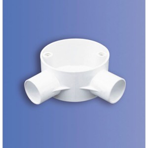 25 mm PVC 2-way angle conduit box