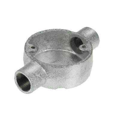 Niglon CB225G 25 mm galvanised through conduit box