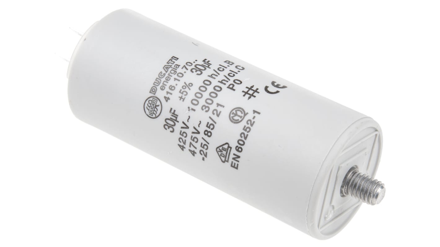 Ducati Energia 4.16.10.70.64 30 µF Motor-Run Capacitor, 450 V AC