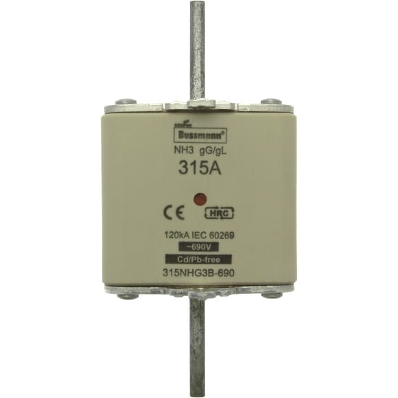 High-capacity 315 A NH3 fuse link 120 kA 690 V AC