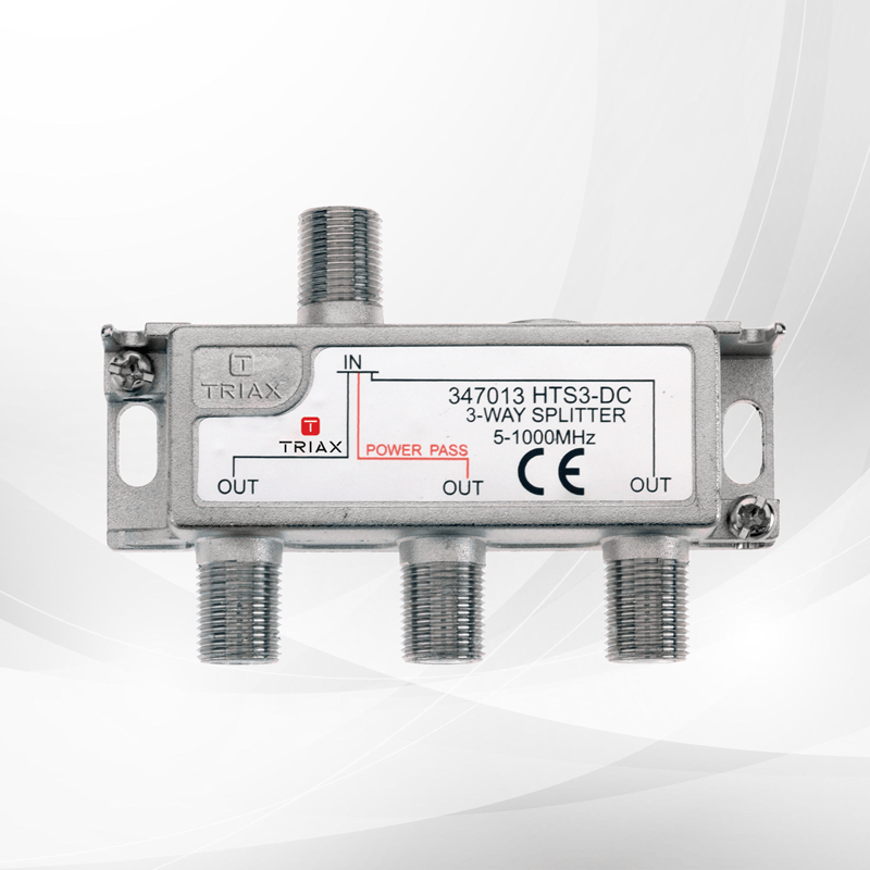Triax HTS 3DC F splitter, 3-way, 5-1000 MHz, F-female
