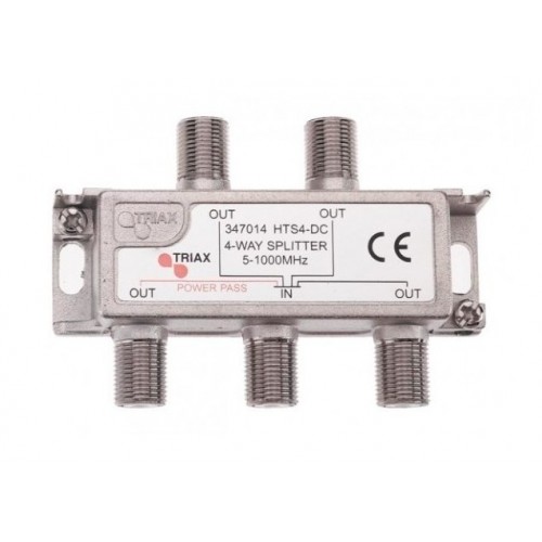 Triax HTS 4DC F splitter, 4-way, 5-1000 MHz, F-female