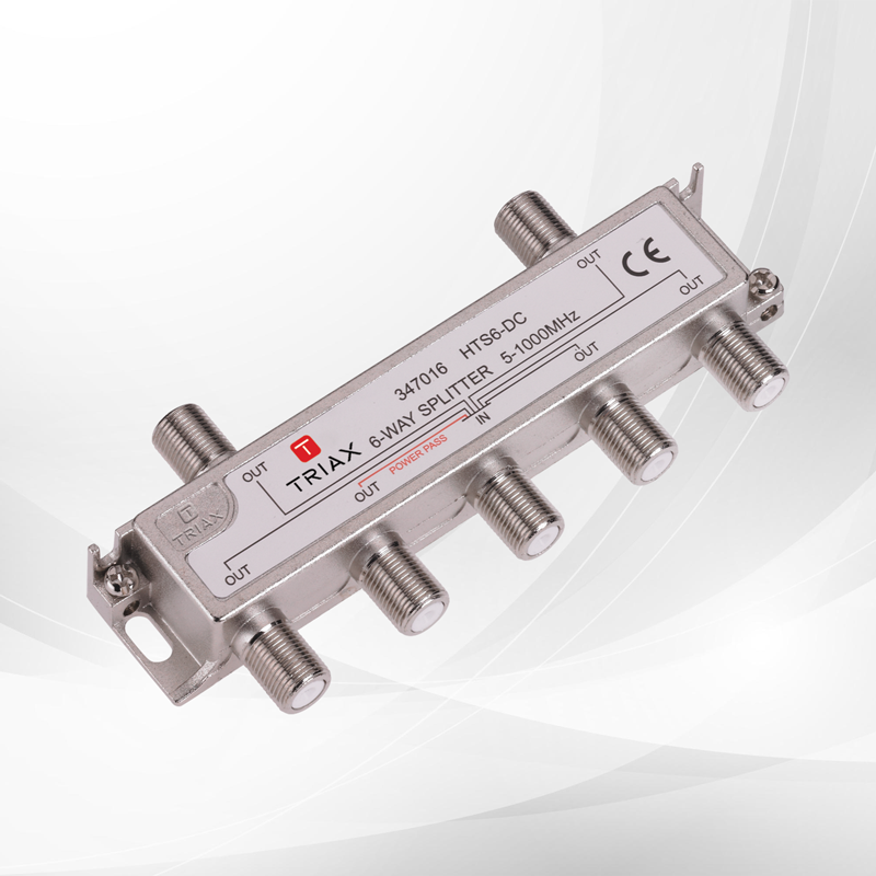 Triax HTS 6DC F splitter, 6-way, 5-1000 MHz, F-female