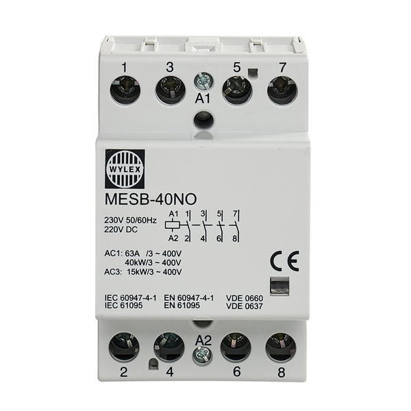 Contactor, 40 A, 4-pole, 4 NO, 240 V AC