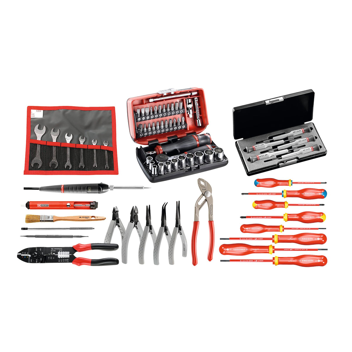 Facom 2132.EL31 electrician’s tool set, 69 pieces