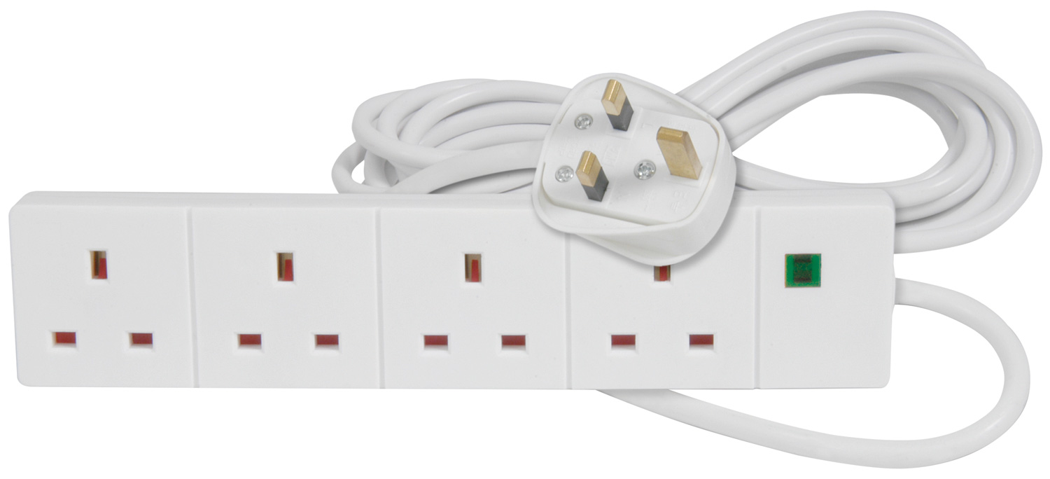 4-gang Extension lead 5M/surge
