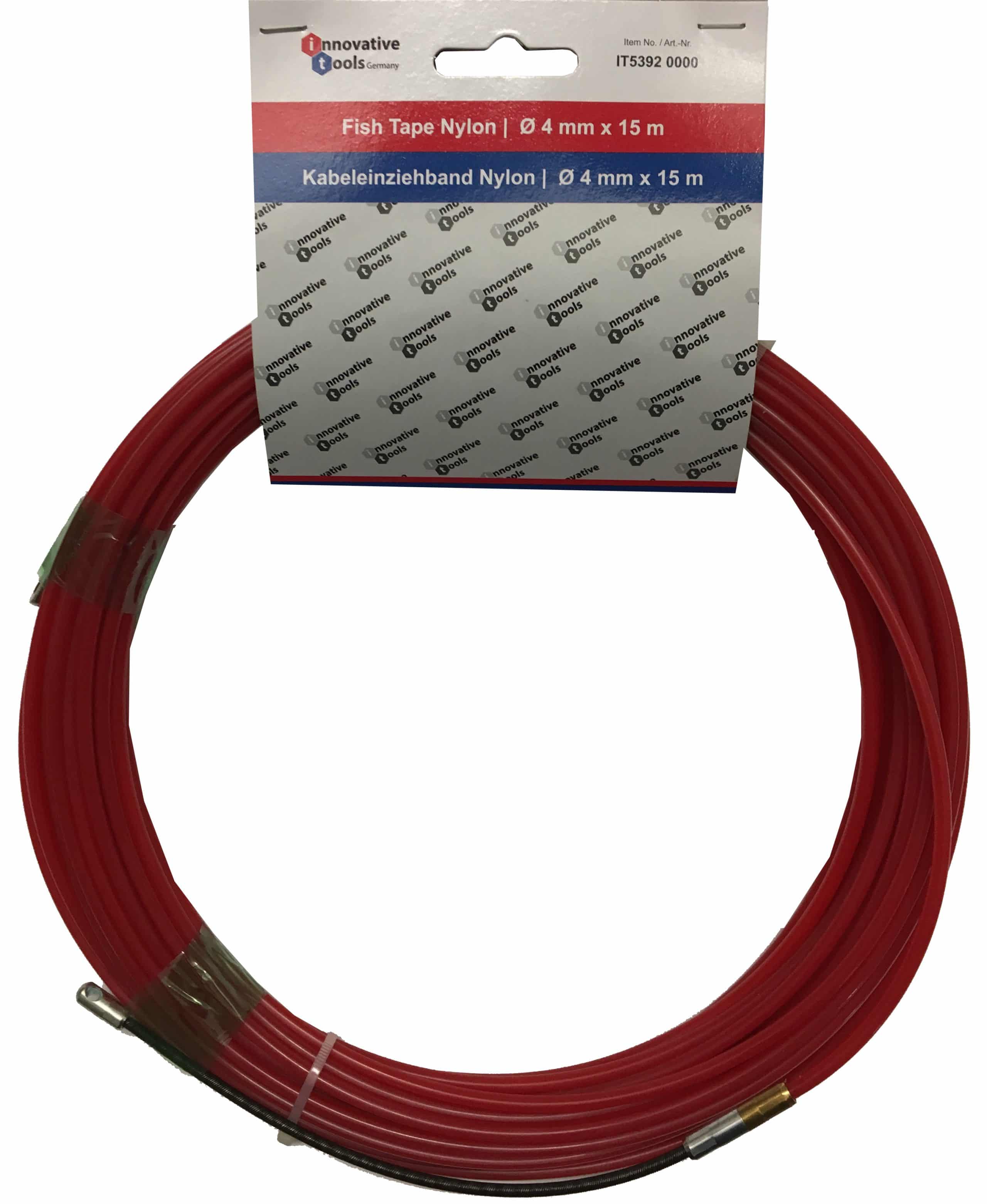 Nylon fish tape, Ø 4 mm × 15 m