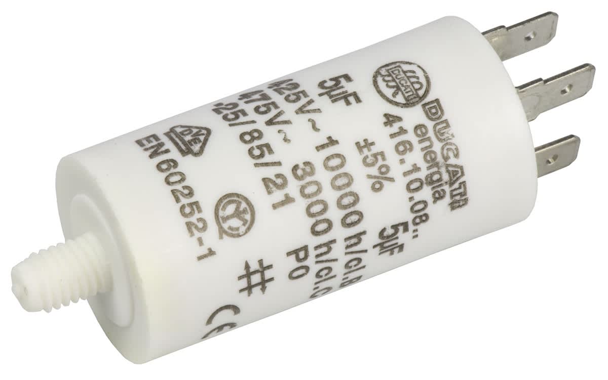 Ducati Energia 4.16.10.08.64 5 µF Motor-Run Capacitor, 450 V AC