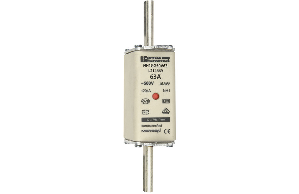 Siemens 63NHG1 63 A NH1 gPV fuse, 1000 V DC