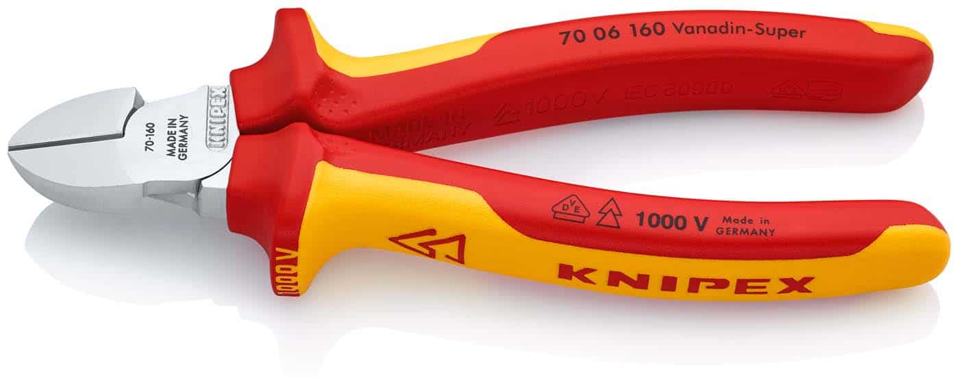 KNIPEX 70 06 160 VDE diagonal cutters, 160 mm