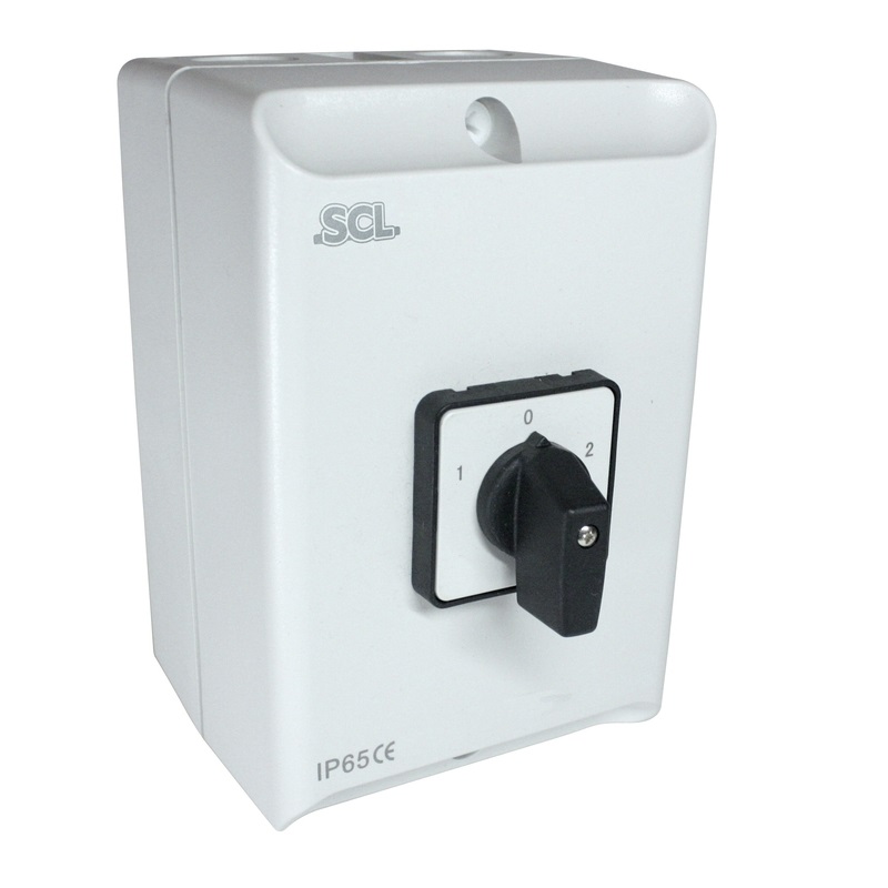 Changeover switch, 80 A, 2-pole, IP65