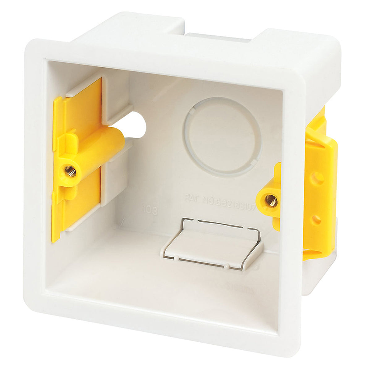47 mm 1-gang dry lining box 47 mm deep 83 × 83 × 48 mm