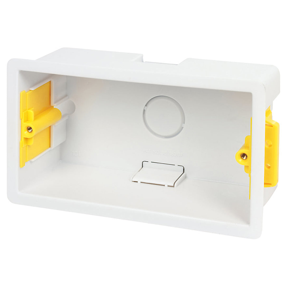 47 mm 2-gang dry lining box 47 mm deep 143 × 83 × 48 mm