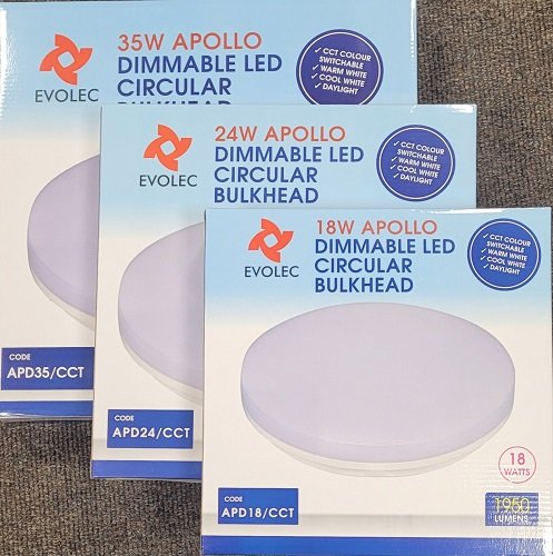 Apollo 18 W LED fitting, CCT, IP54