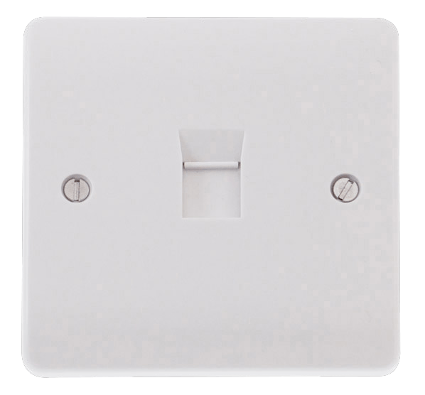 RJ45 data socket, Cat5e, 1-port, White