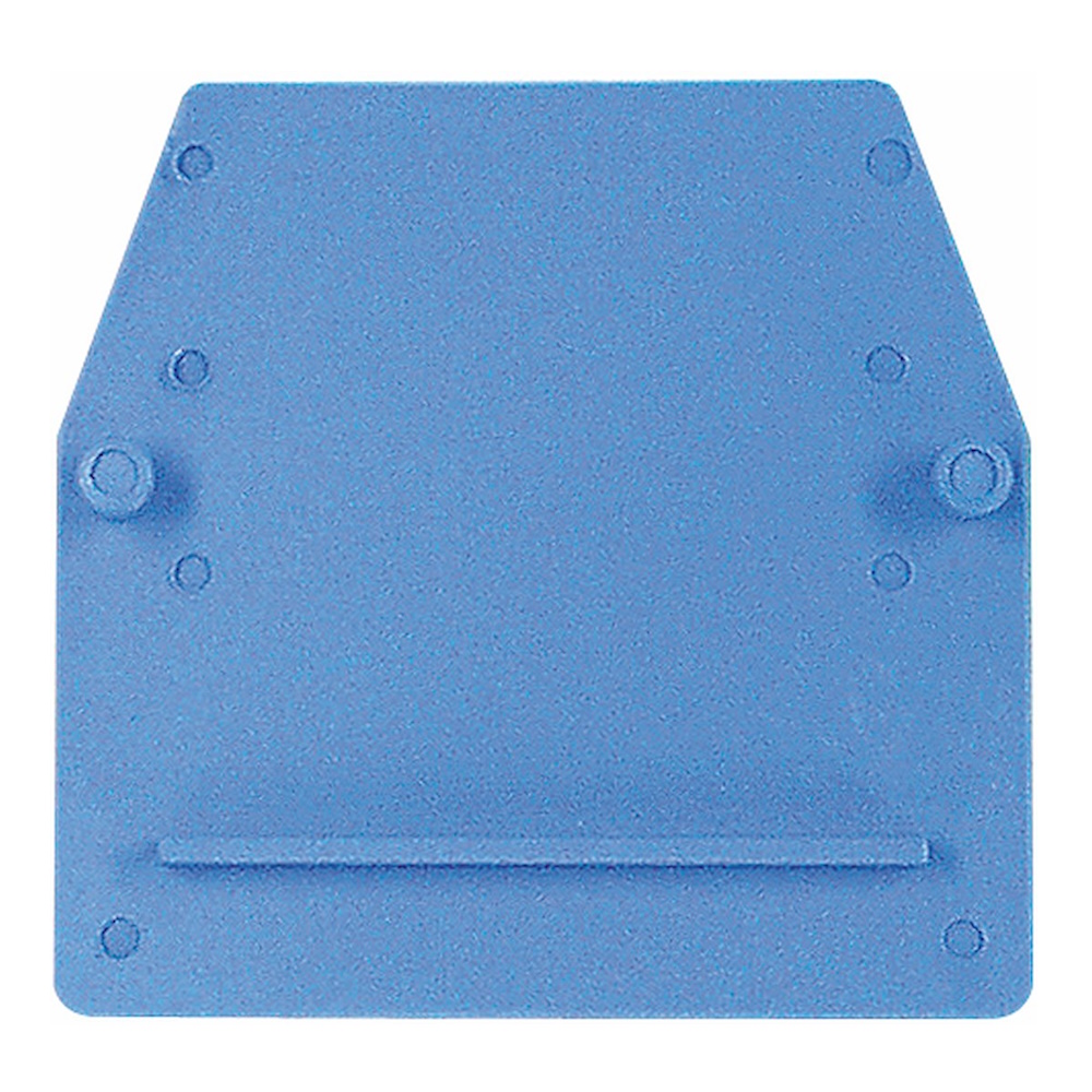 35 mm blue DIN-rail terminal-block end section