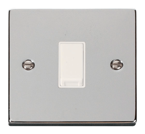 Click Scolmore VPCH011WH Click Chrome 1-gang 2 W switch