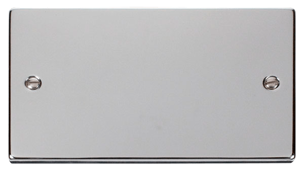 Click Scolmore VPCH061 Click Chrome BLANK/P 2-gang