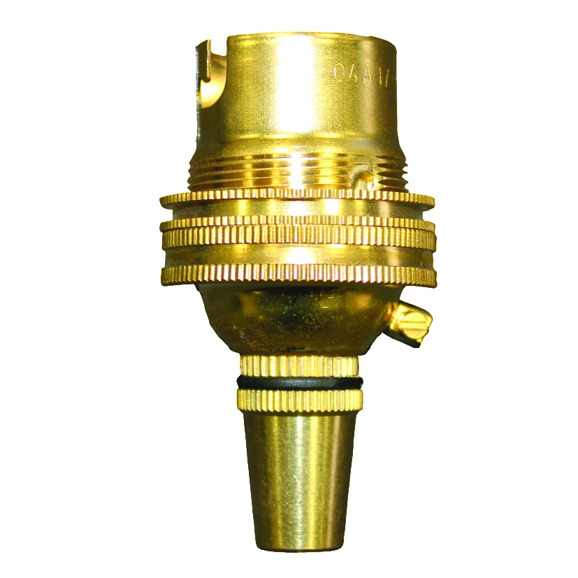 Brass B22 cord-grip lampholder