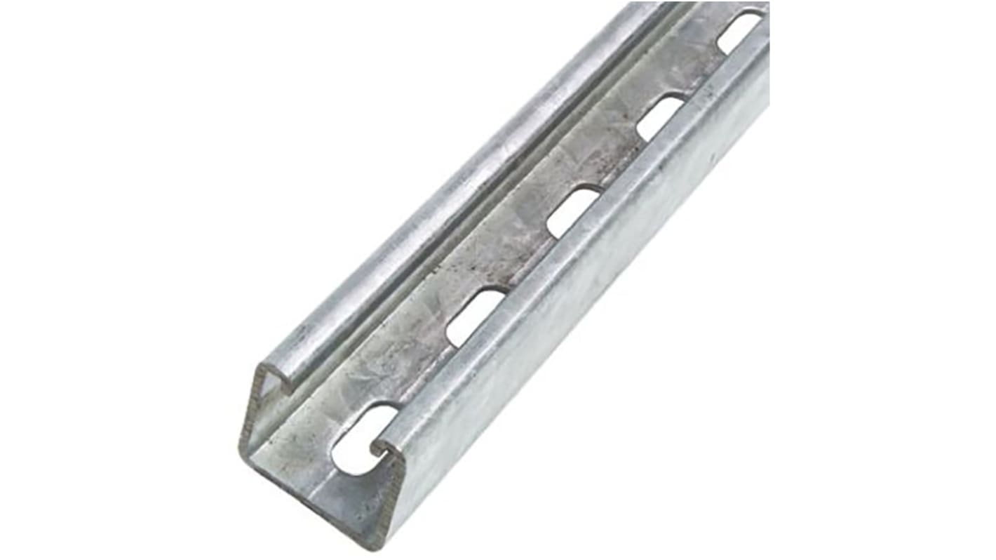 Unistrut 41 × 41 mm, 3 m galvanised steel strut channel