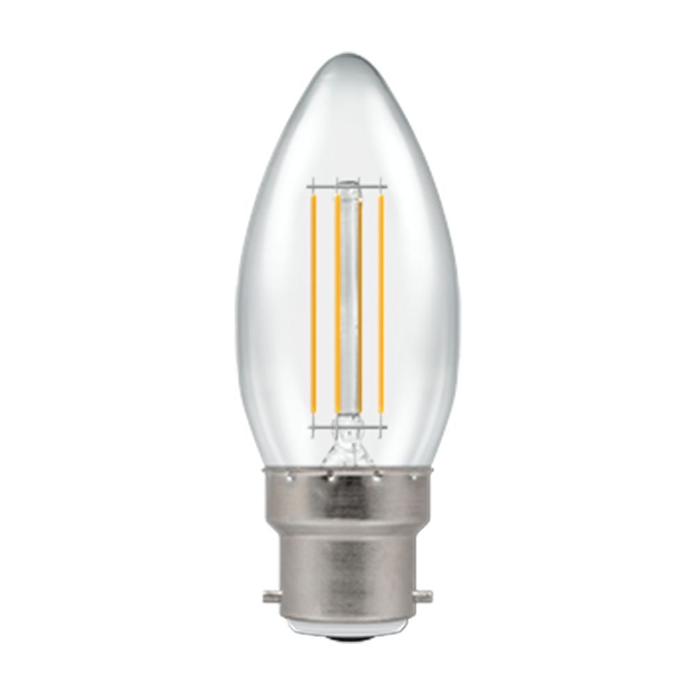 5 W dimmable BC/B22 candle LED lamp