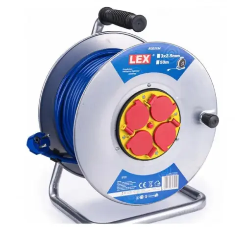 50M Cable Reel Blue 3 × 2.5