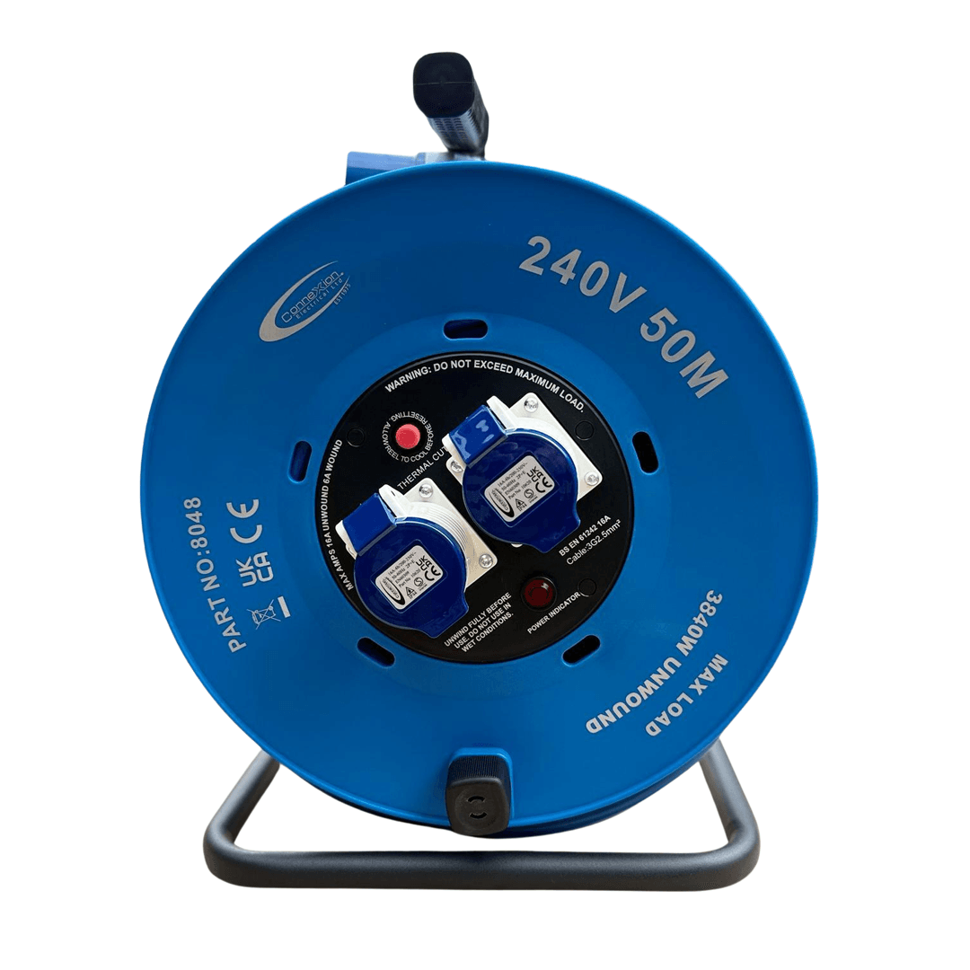 50 m Cable Reel 2 × 16 CEE