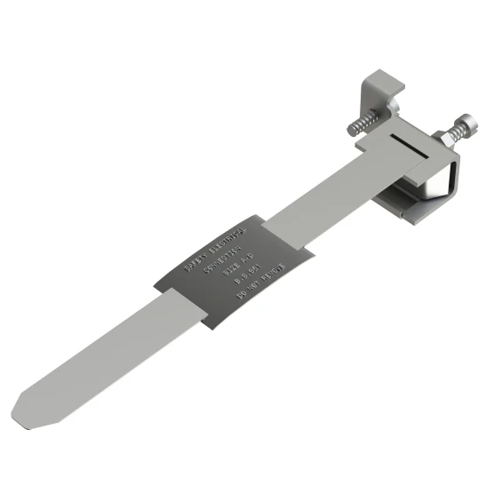 EC14/L Long-Strap Earth Bonding Clamp — 50–75 mm Pipe