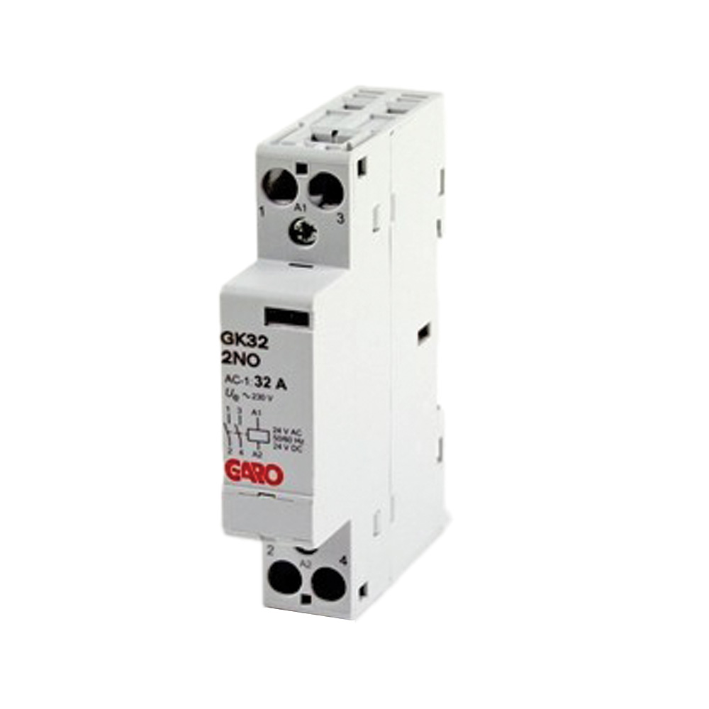 GARO GK32-2NO modular contactor, 32 A, 2 NO, 24 V AC/DC coil