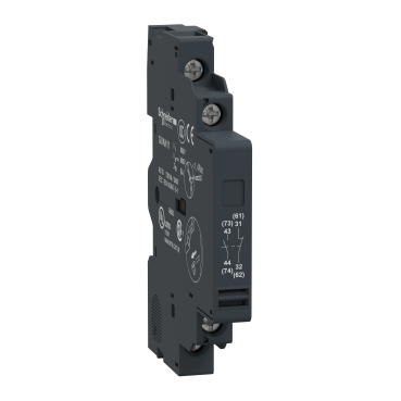 Schneider Electric Auxiliary Contact Block — Side-Mounted for GV2/GV3 — 1 NO + 1 NC