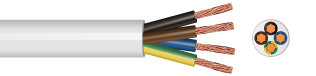 4-core 1.5 mm² heat-resistant flexible cable — Per Metre