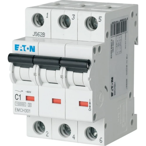 Eaton 125 A three-pole C-curve breaker, 15 kA