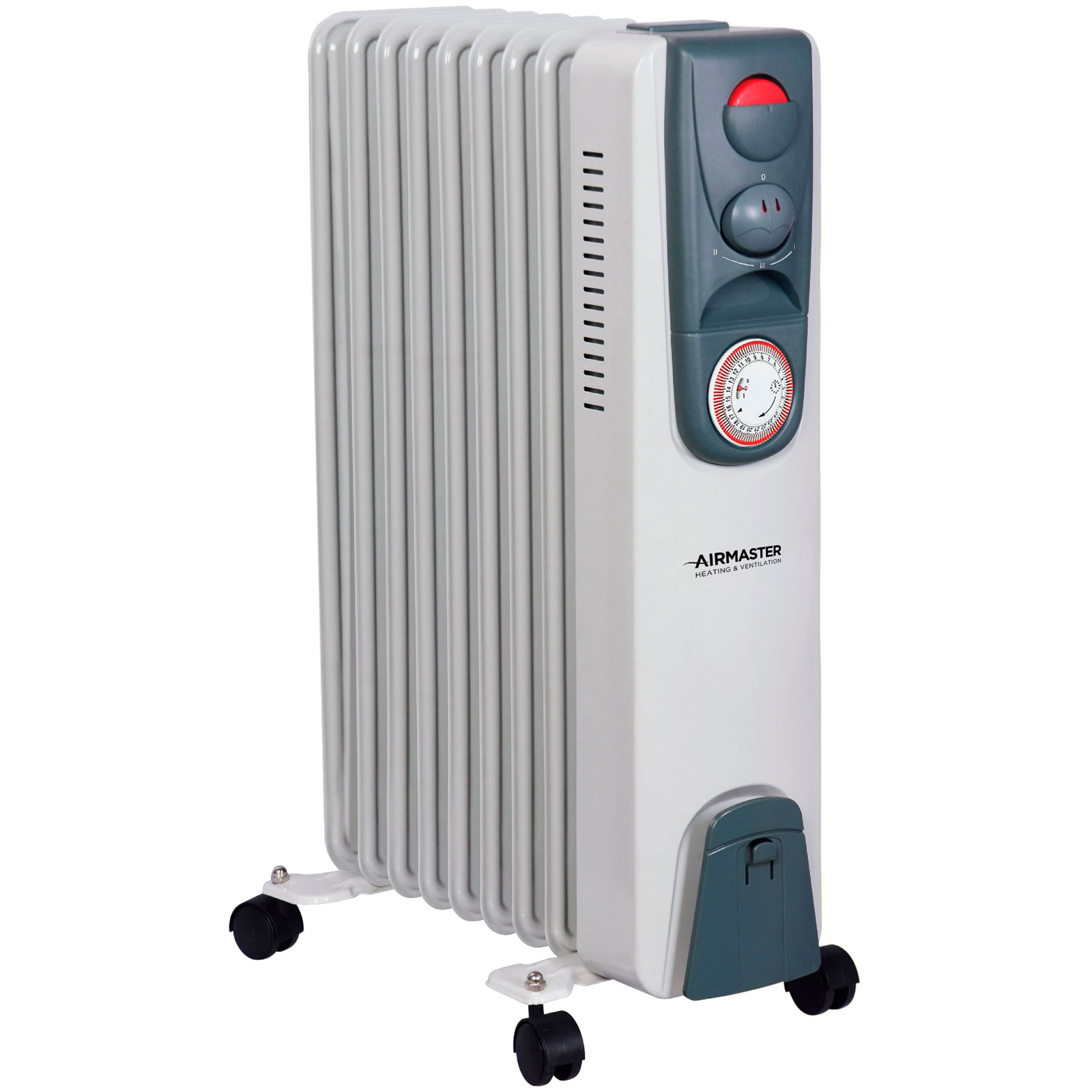 Airmaster CR2T 2 kW oil-filled radiator with timer, IP20