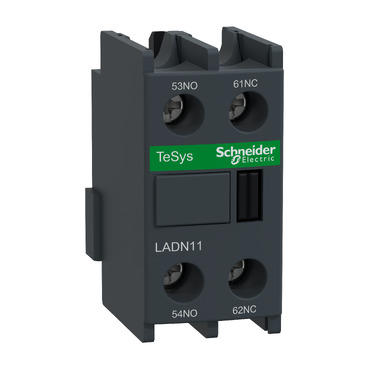 Schneider Electric Auxiliary Contact Block — Front-Mounted — 1 NO + 1 NC