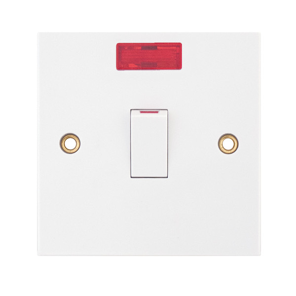 Selectric Sel 20 A double-pole switch + neon Square