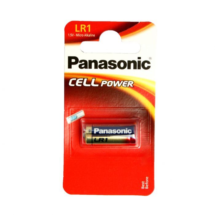 Panasonic Alkaline Battery, LR1, 1.5 V