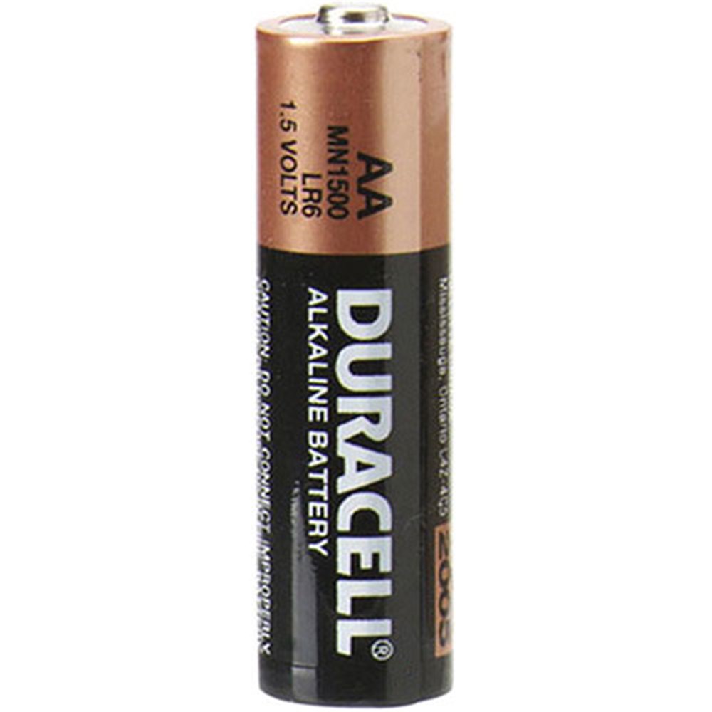 Duracell MN1500 Alkaline Battery, AA, 1.5 V