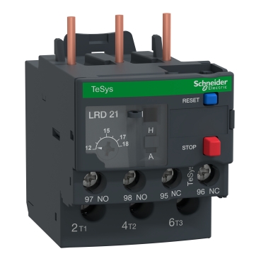 Schneider Electric Thermal Overload Relay — 12–18 A — Direct Mount — 1 NO + 1 NC — IP20
