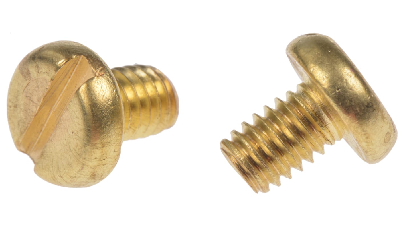 M4 × 6 mm brass pan-head screw
