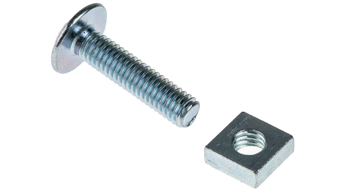 M6 × 25 mm roofing bolt and nut