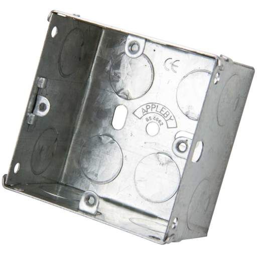 47 mm 1-gang recessed metal back box