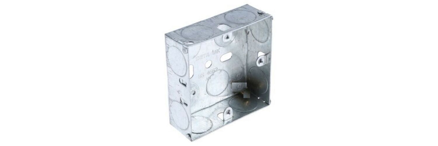25 mm 1-gang recessed metal back box