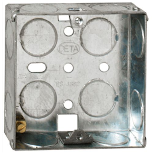 35 mm 1-gang recessed metal back box