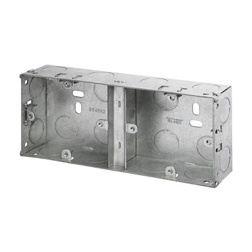 35 mm dual-accessory recessed metal back box
