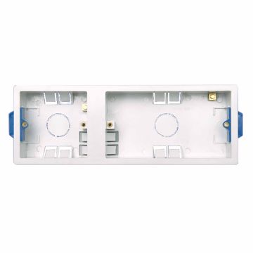 35 mm mixed 1-gang/2-gang recessed metal back box