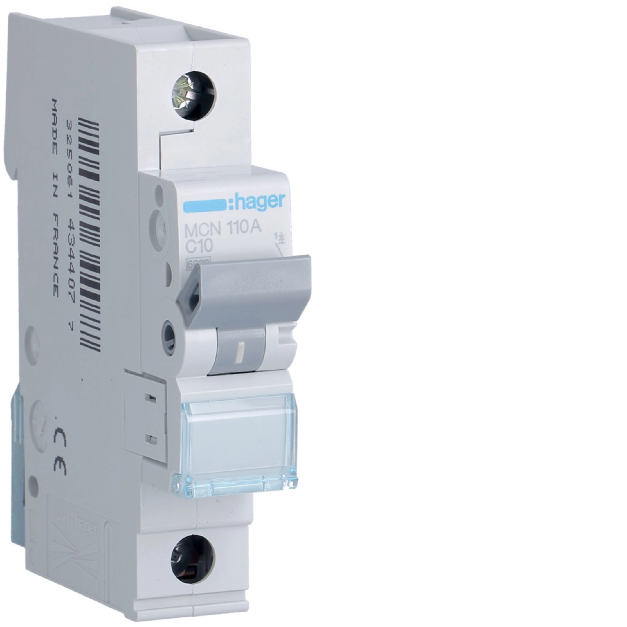 Hager Compact 10 A C-curve protection 1-pole 6 kA IP20